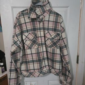 Plaid Button-Up Jacket